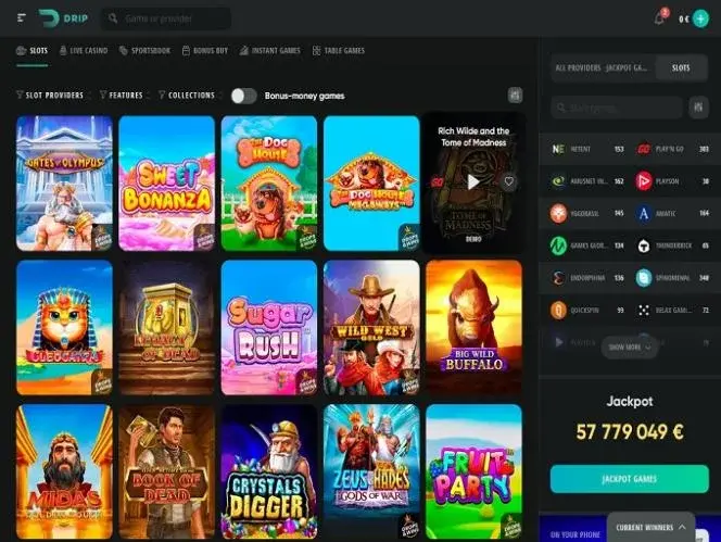 Drip casino screenshot